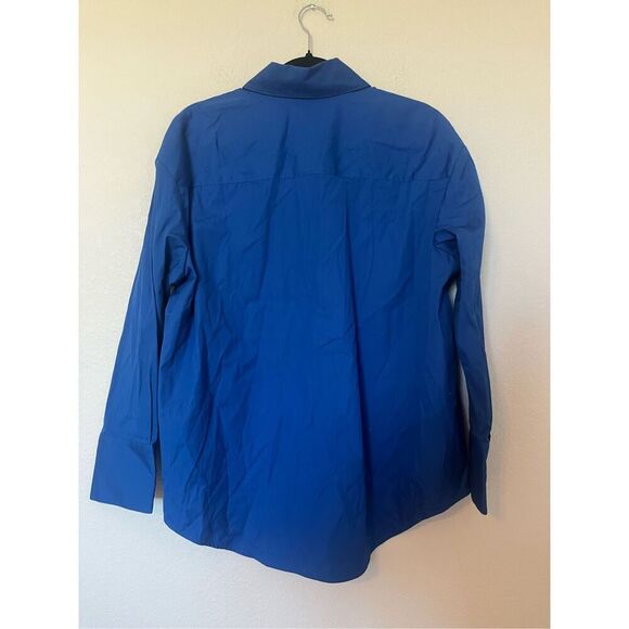 Nordstrom Poplin Two-Pocket Button-Up Shirt - Blue Marmara NEW - Picture 8 of 8